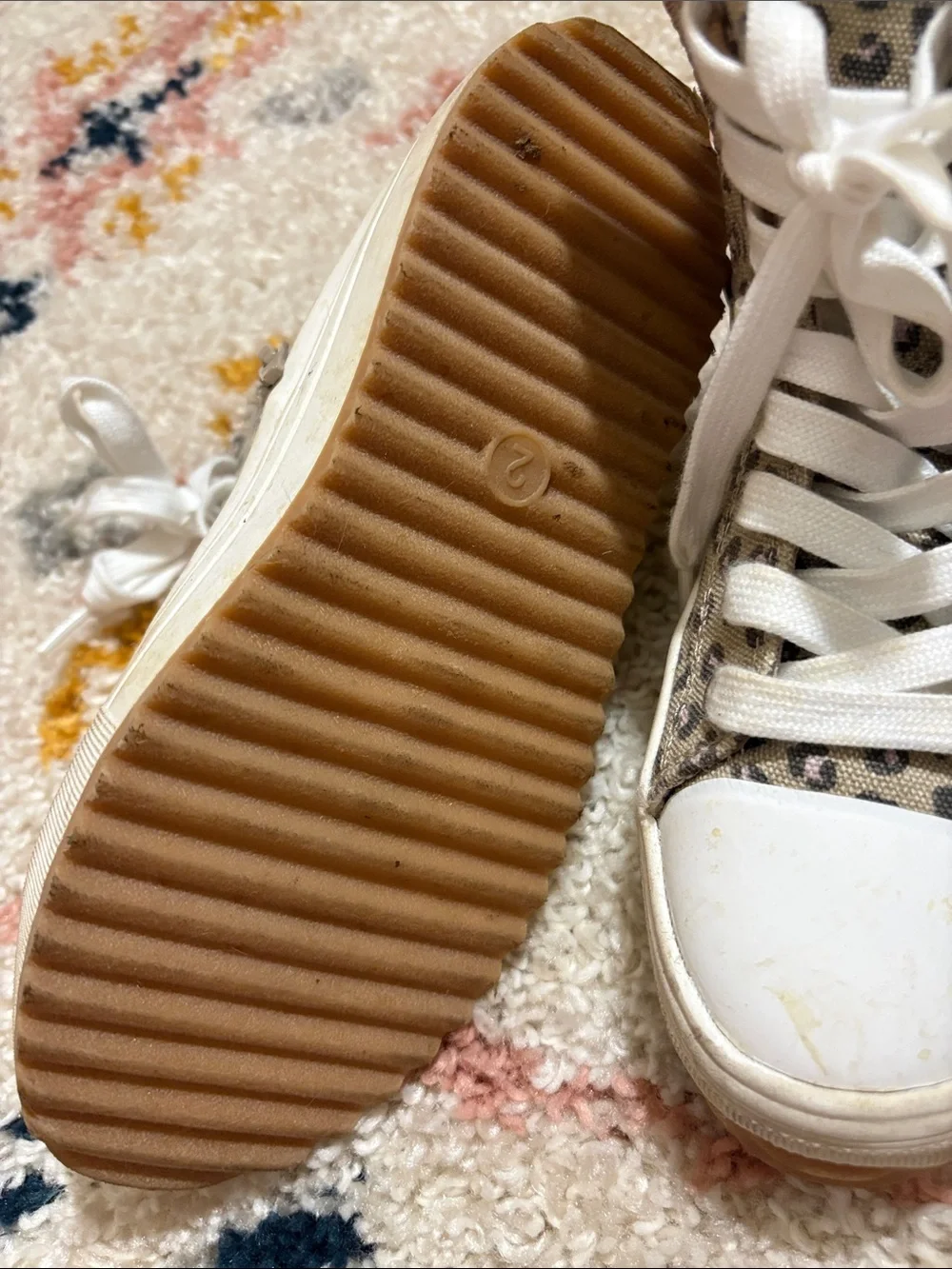 art class Leopard Print High-Top Sneakers with White Trim